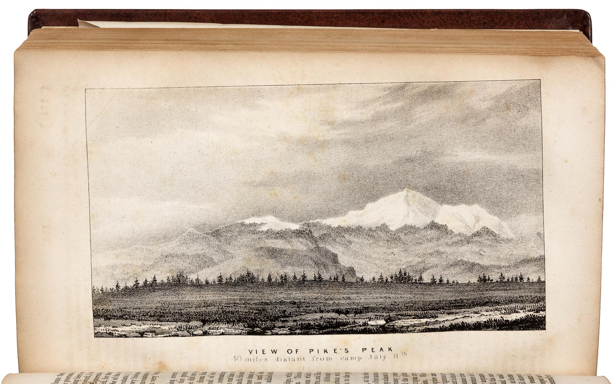 FREMONT, John Charles (1813-1890). Report of The Exploring Expedition to The Rocky Mountains in the year 1842, and to Oregon and North California in the years 1843-'44 . Washington, D. C.: Printed by Order of the Senate, by Gales and Seaton, 1845.