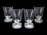Four Lalique Hirondelle Ornaments