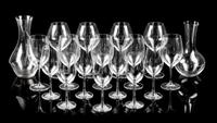 An Assembled Group of Austrian Glass Stemware Height of largest decanter 10 7/8 inches. — VARIOUS MAKERS