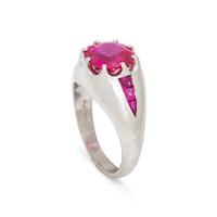 UNHEATED BURMESE RUBY RING