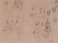 Sheet of Studies with Military Subjects