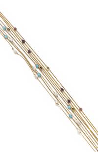 MULTIGEM AND CULTURED PEARL NECKLACE