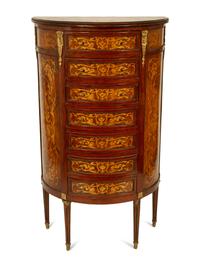 A Louis XVI Style Gilt Metal Mounted Marquetry Semainier — 20TH CENTURY
