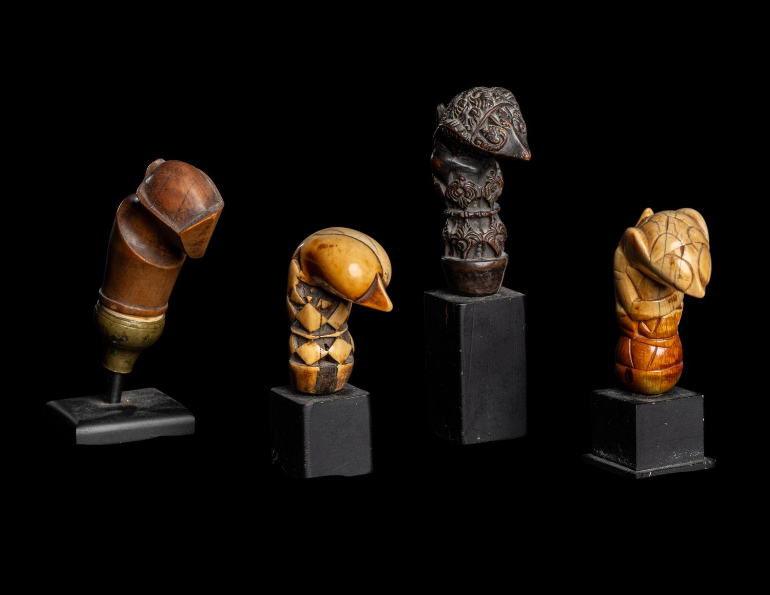 Four Indonesian Kris Knife Handles