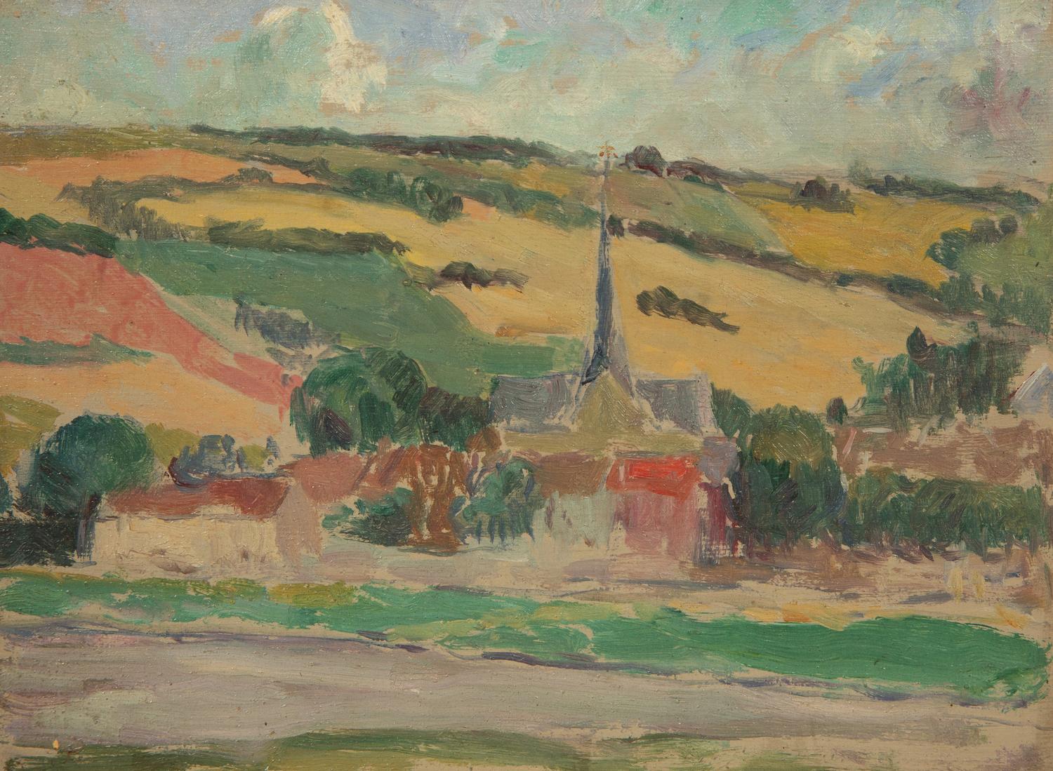 Woman in the Courtyard and A Country Church in France (two works)