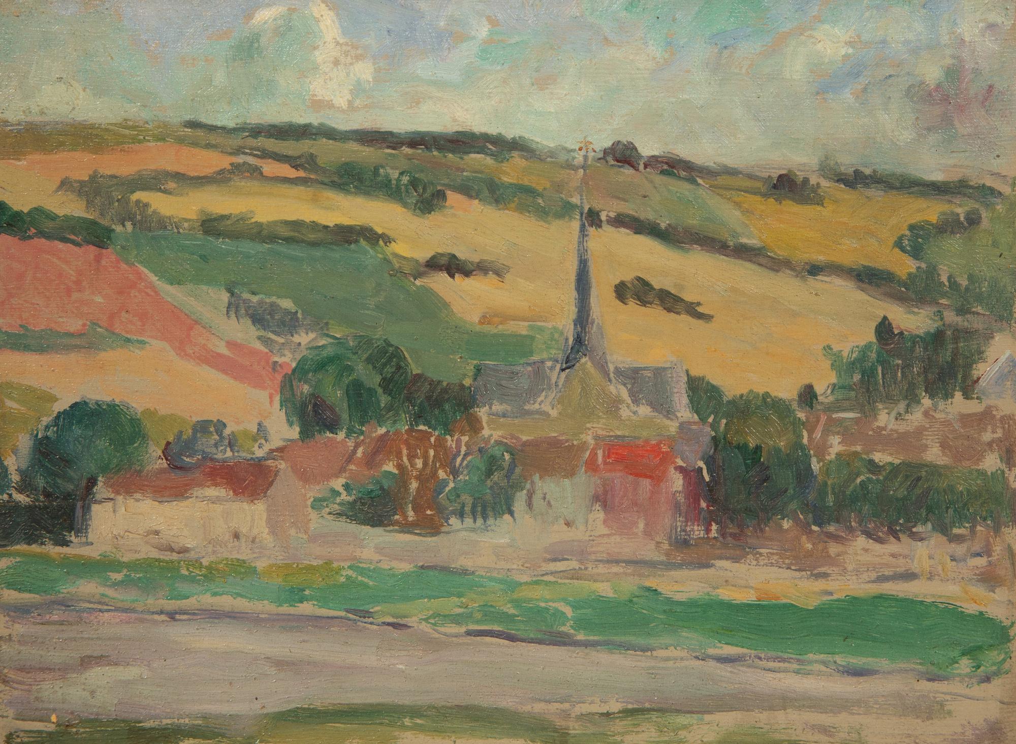 Woman in the Courtyard and A Country Church in France (two works)