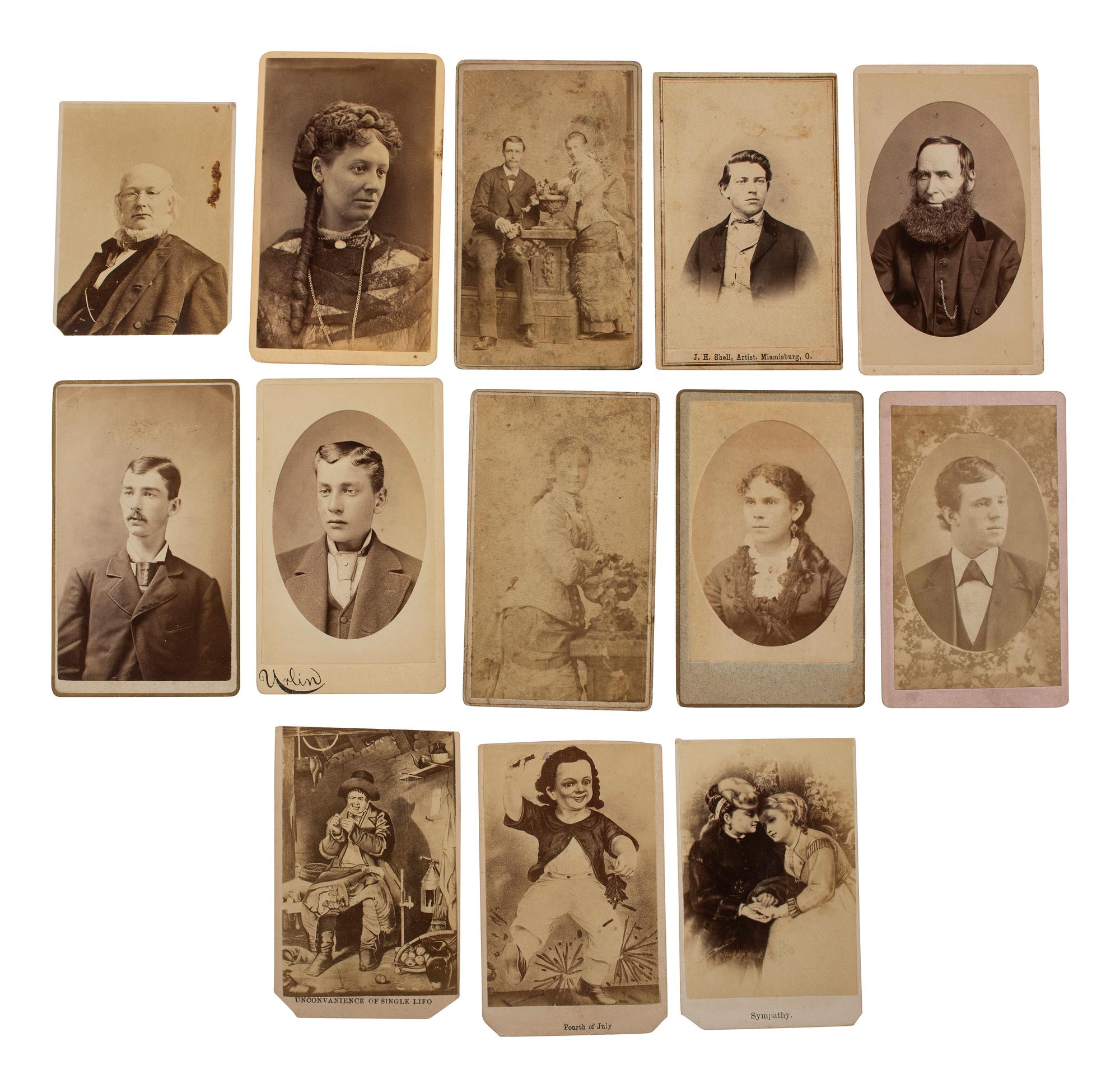 [DOUGLASS, Frederick]. Ohio album containing CDV of Douglass by George Kendall Warren, ca 1879.