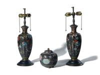 Three Japanese Cloisonne Articles
