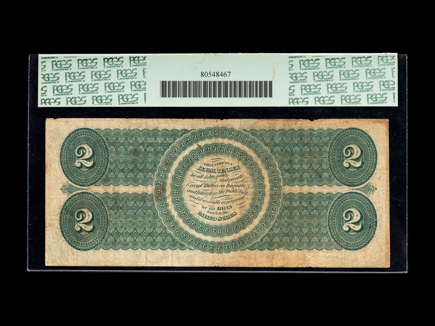 A Series 1862 $2: Type II Legal Tender Note [Fr. 41] (PCGS VF20 Apparent; Edge Splits and Minor Damage)
