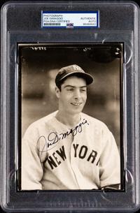 A Joe DiMaggio Signed Autograph Vintage Photograph (PSA ENCAPSULATED)