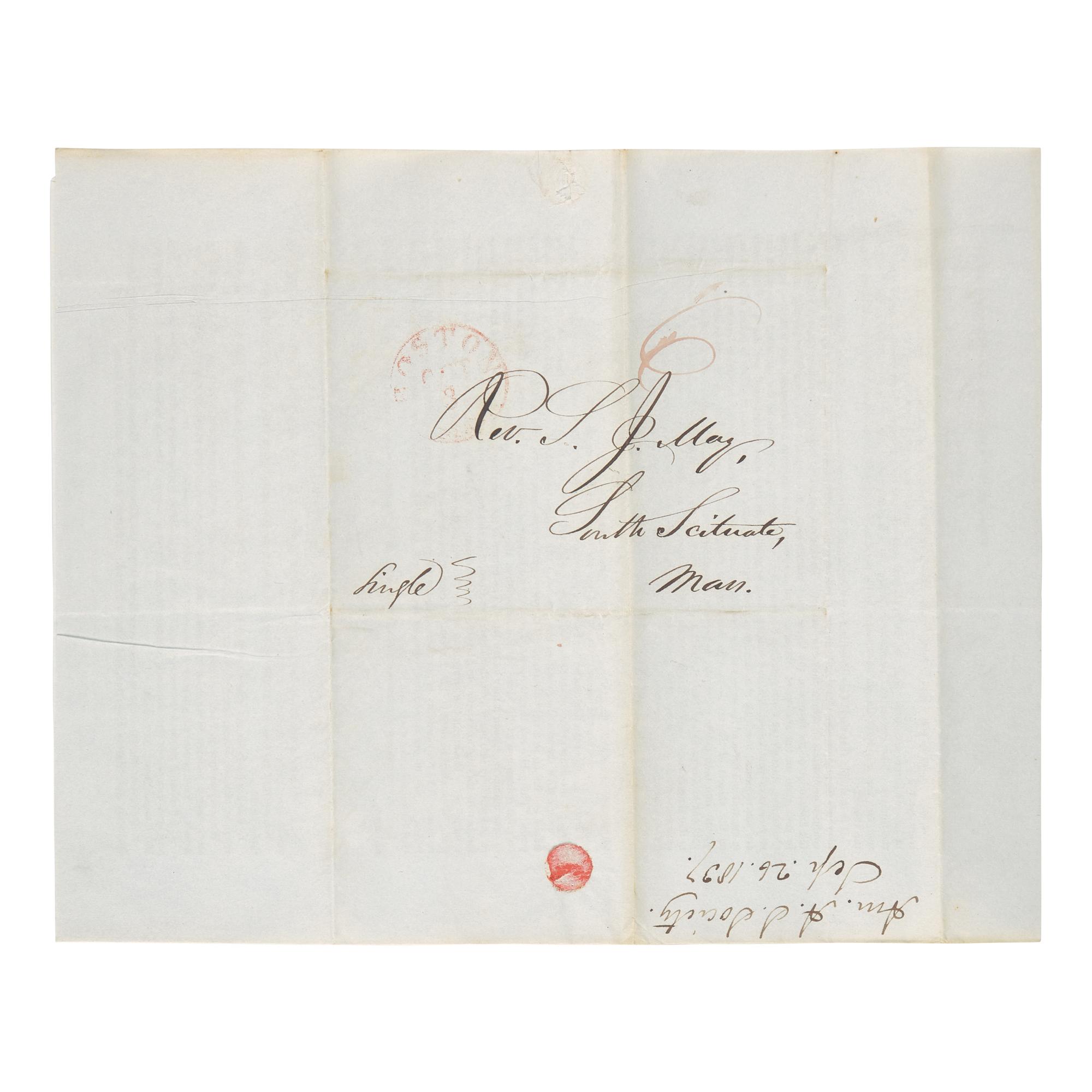 [African-Americana] Tappan, Arthur and Henry B. Stanton. Partially-Printed Circular Letter of the American Anti-Slavery Society, signed