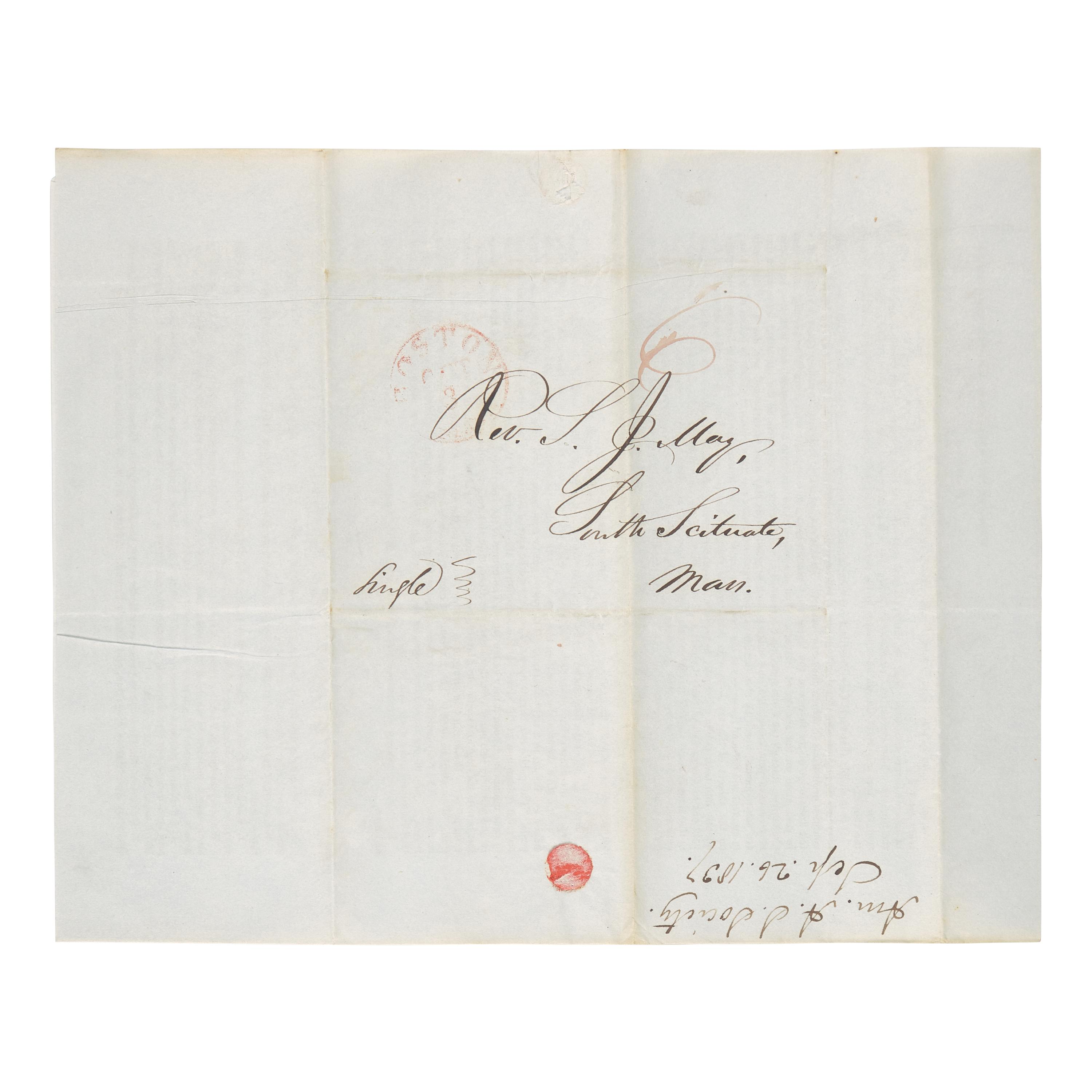 [African-Americana] Tappan, Arthur and Henry B. Stanton. Partially-Printed Circular Letter of the American Anti-Slavery Society, signed