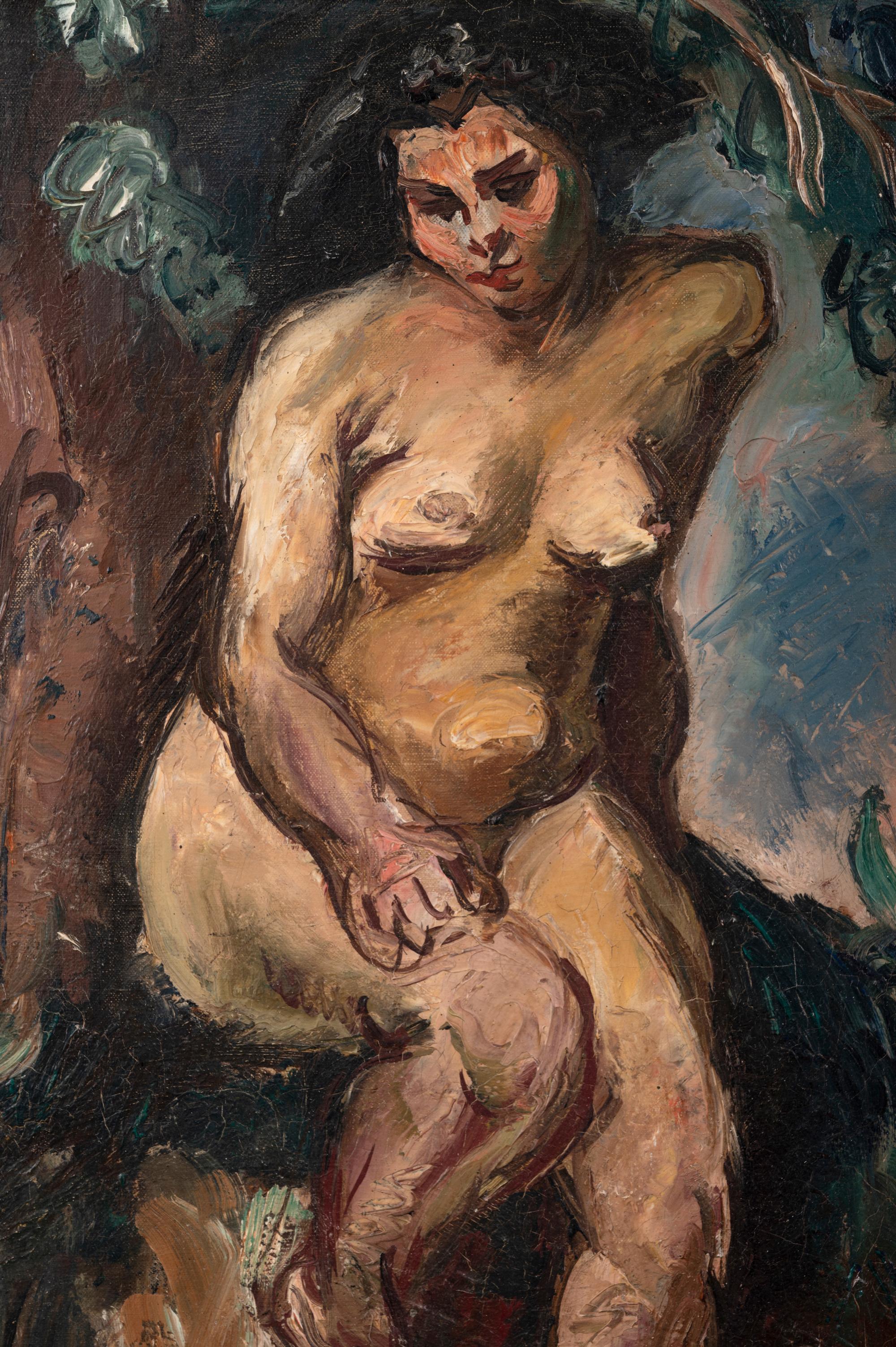 Seated Nude in a Forest