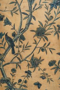 A Chinese Export Blue and White Wallpaper Four-Panel Screen