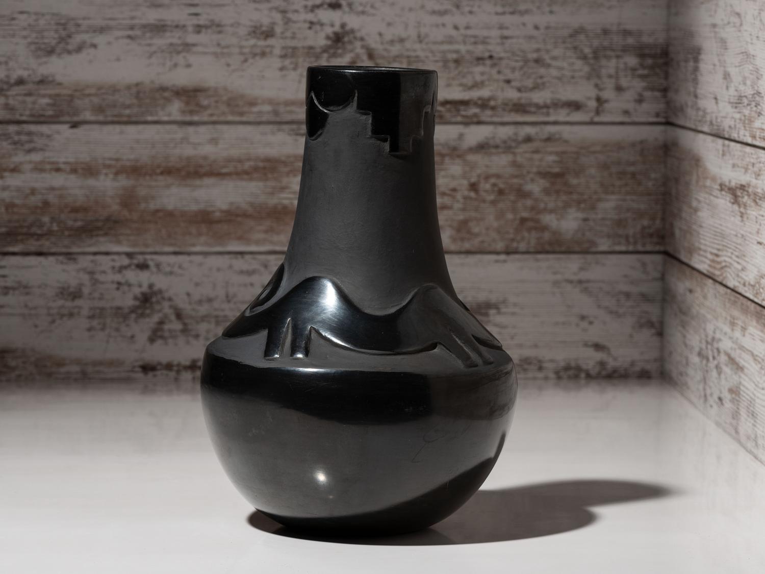 Award-Winning Blackware Pottery Jar