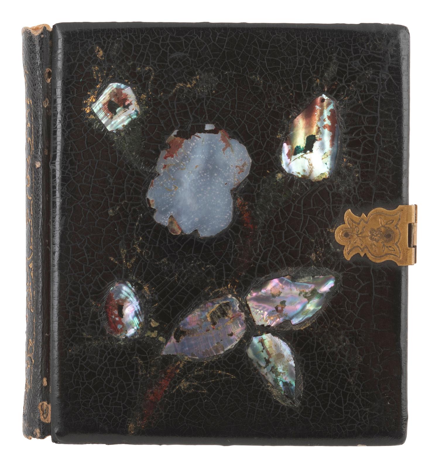 [EARLY PHOTOG] Sixth plate postmortem ambrotype of a young girl housed in "memorial" case.