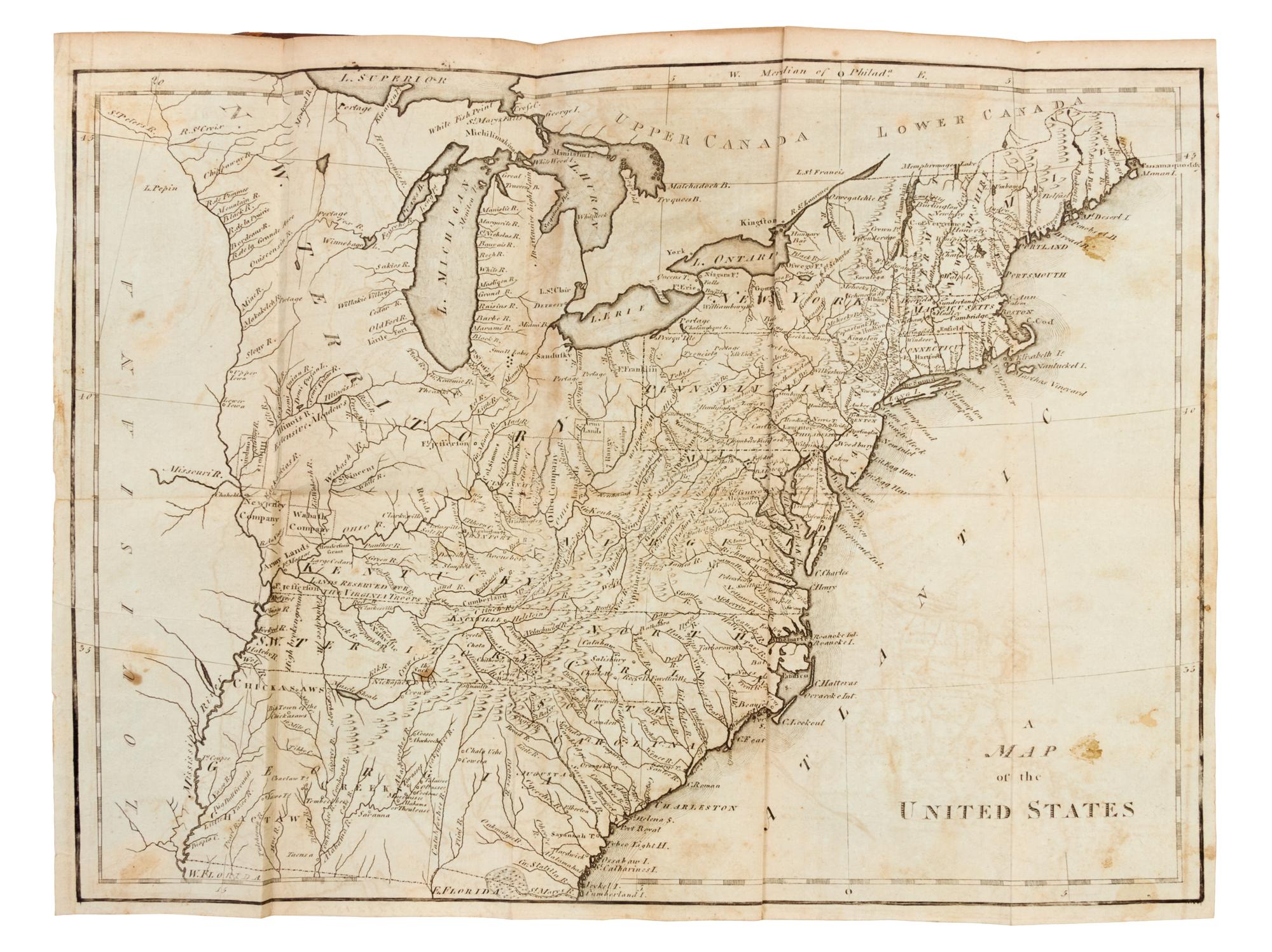 SCOTT, Joseph. The United States Gazetteer. Philadelphia: F. and R. Bailey, 1795.