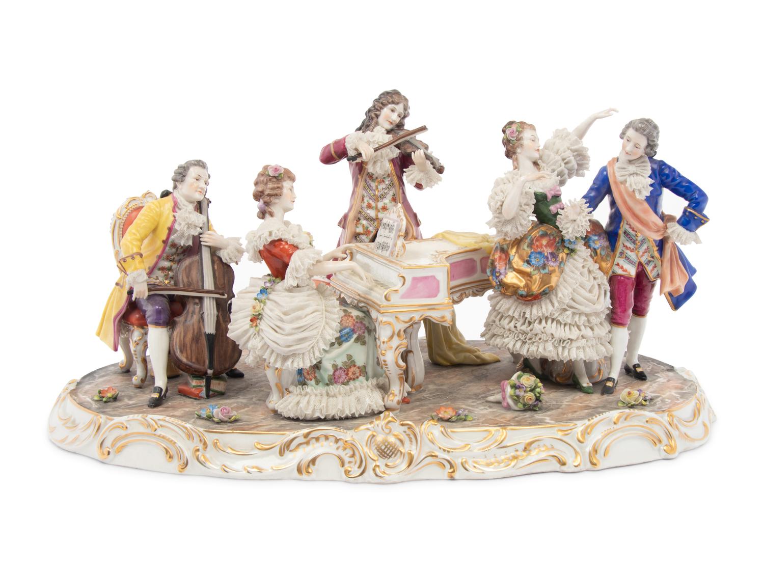 A Capodimonte Porcelain Figural Group
