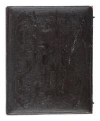 [EARLY PHOTOGRAPHY]. Half plate daguerreotype featuring a telegrapher posed in front of an American flag.