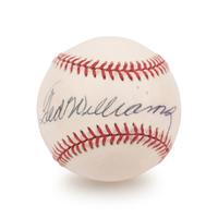 A Ted Williams Signed Autograph Baseball (Beckett Authentication Services Letter BAS Certified),