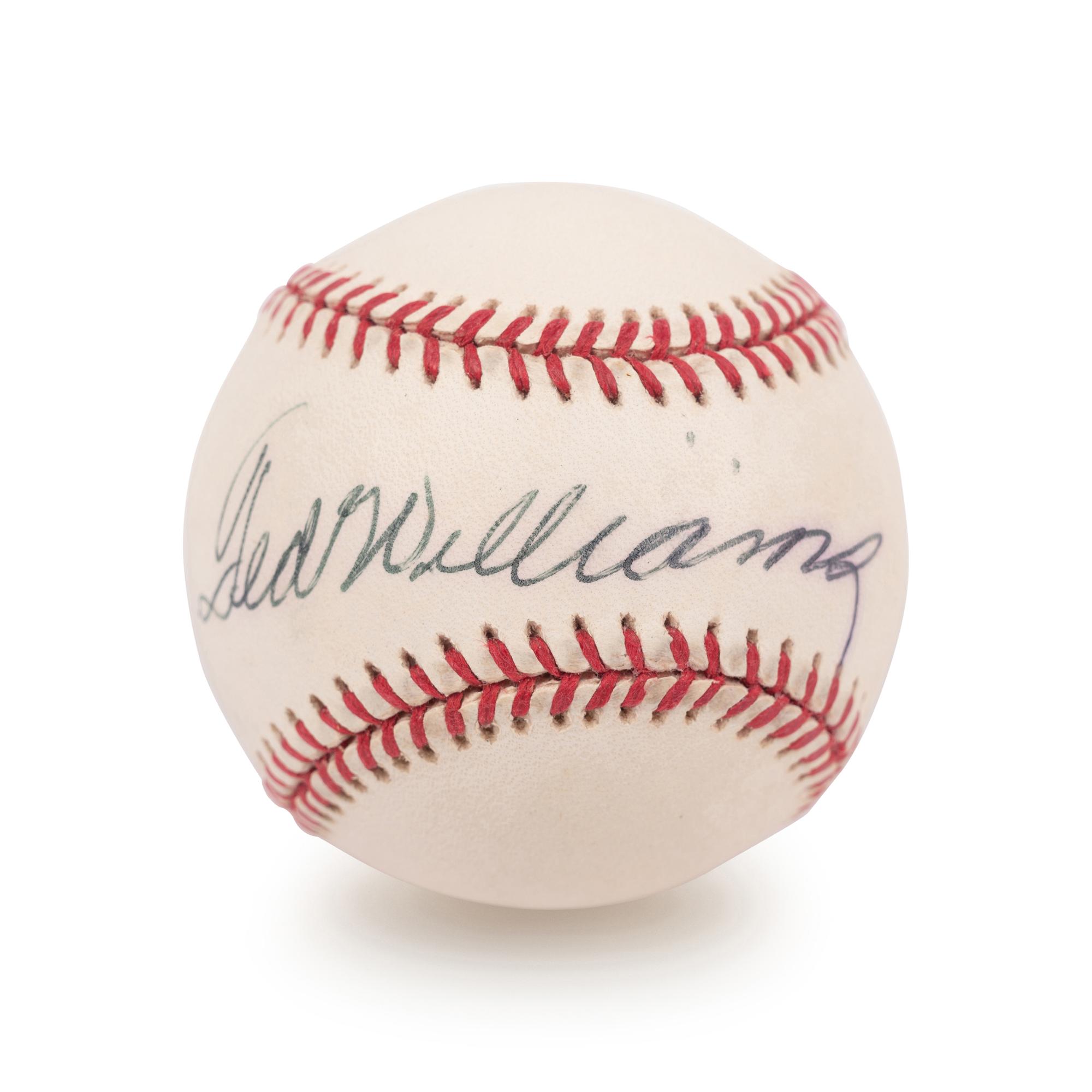 A Ted Williams Signed Autograph Baseball (Beckett Authentication Services Letter BAS Certified),