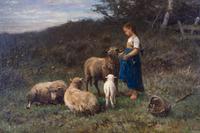Young Girl with Sheep