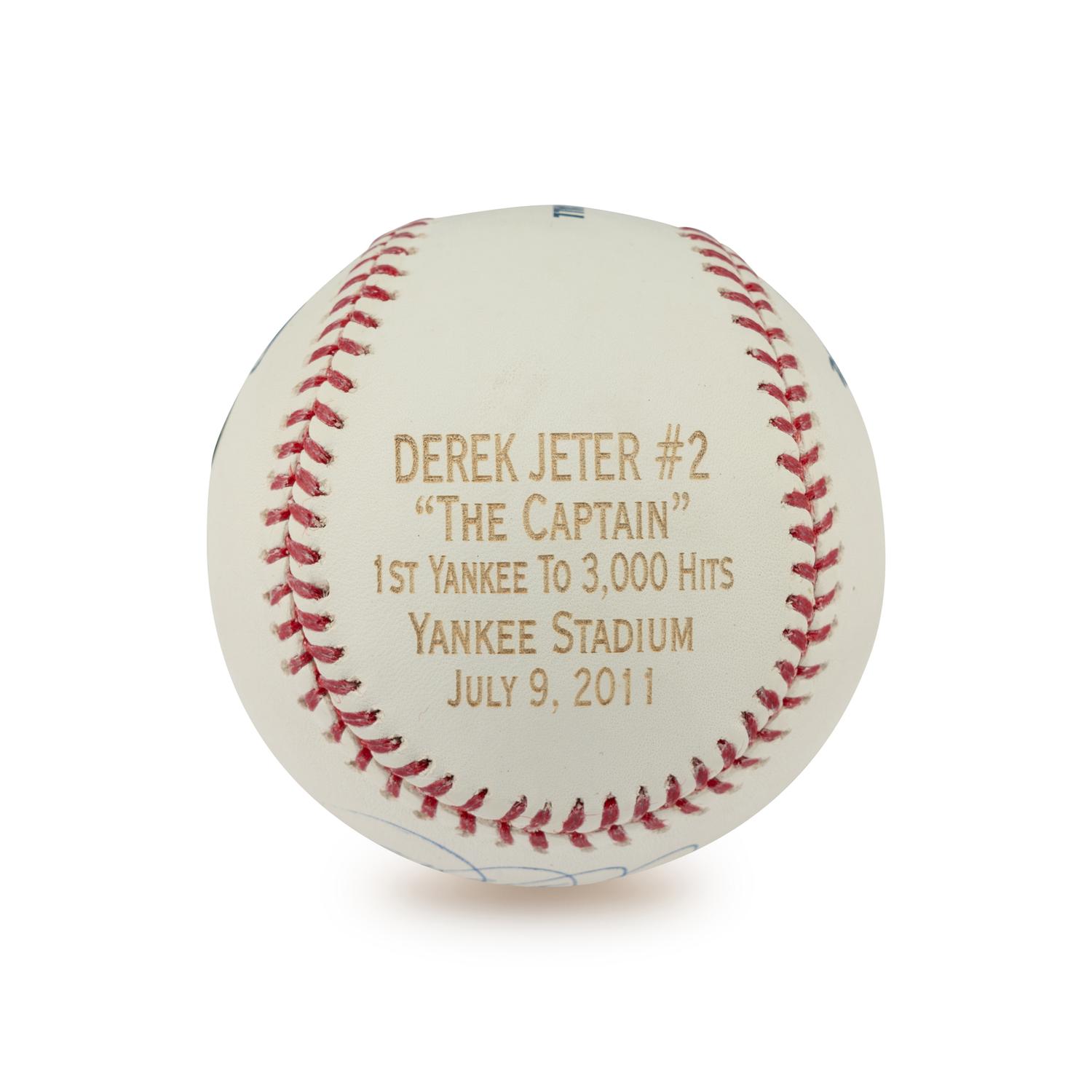 A Derek Jeter Single Signed Autograph 3,000 Hit Baseball (Steiner Hologram)