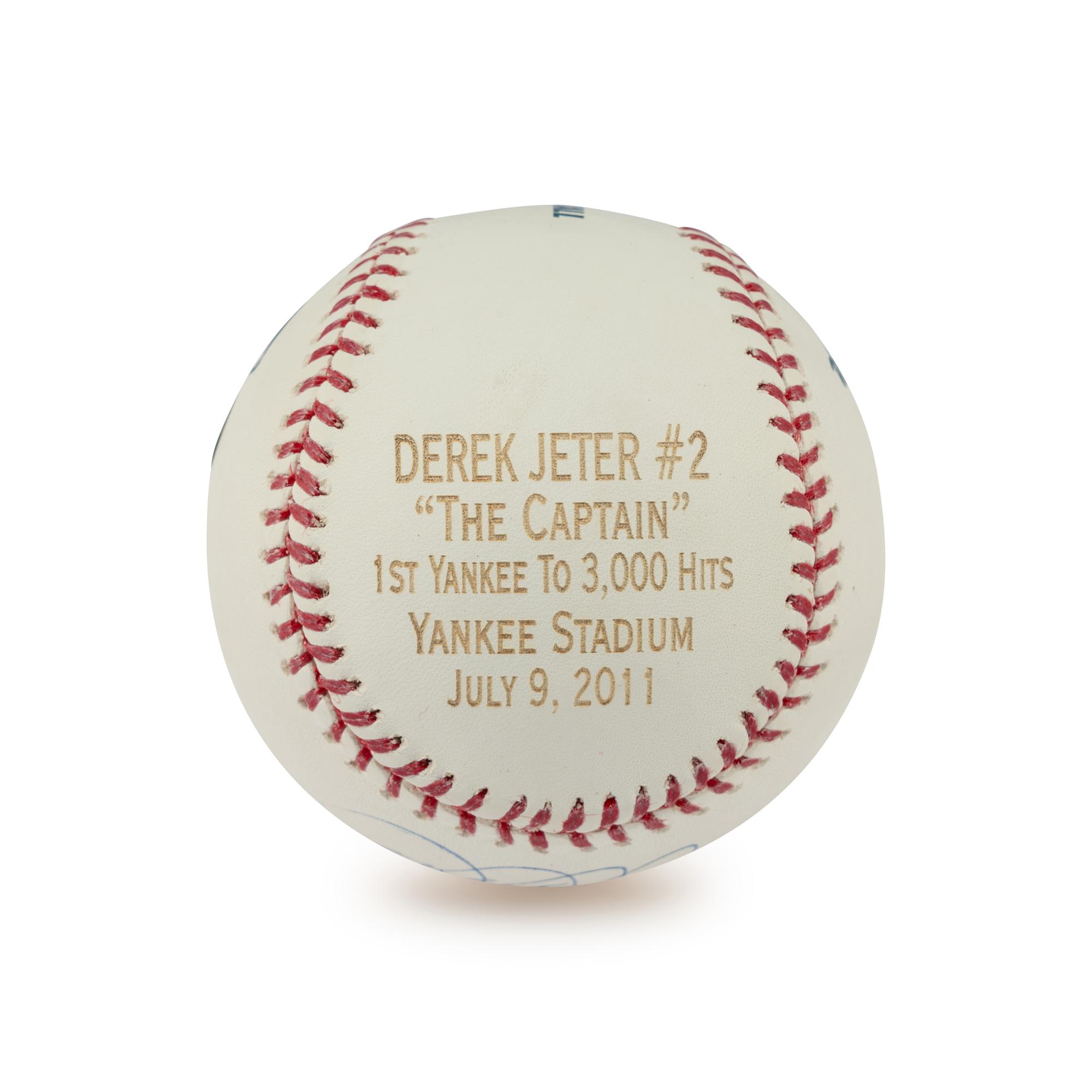 A Derek Jeter Single Signed Autograph 3,000 Hit Baseball (Steiner Hologram)
