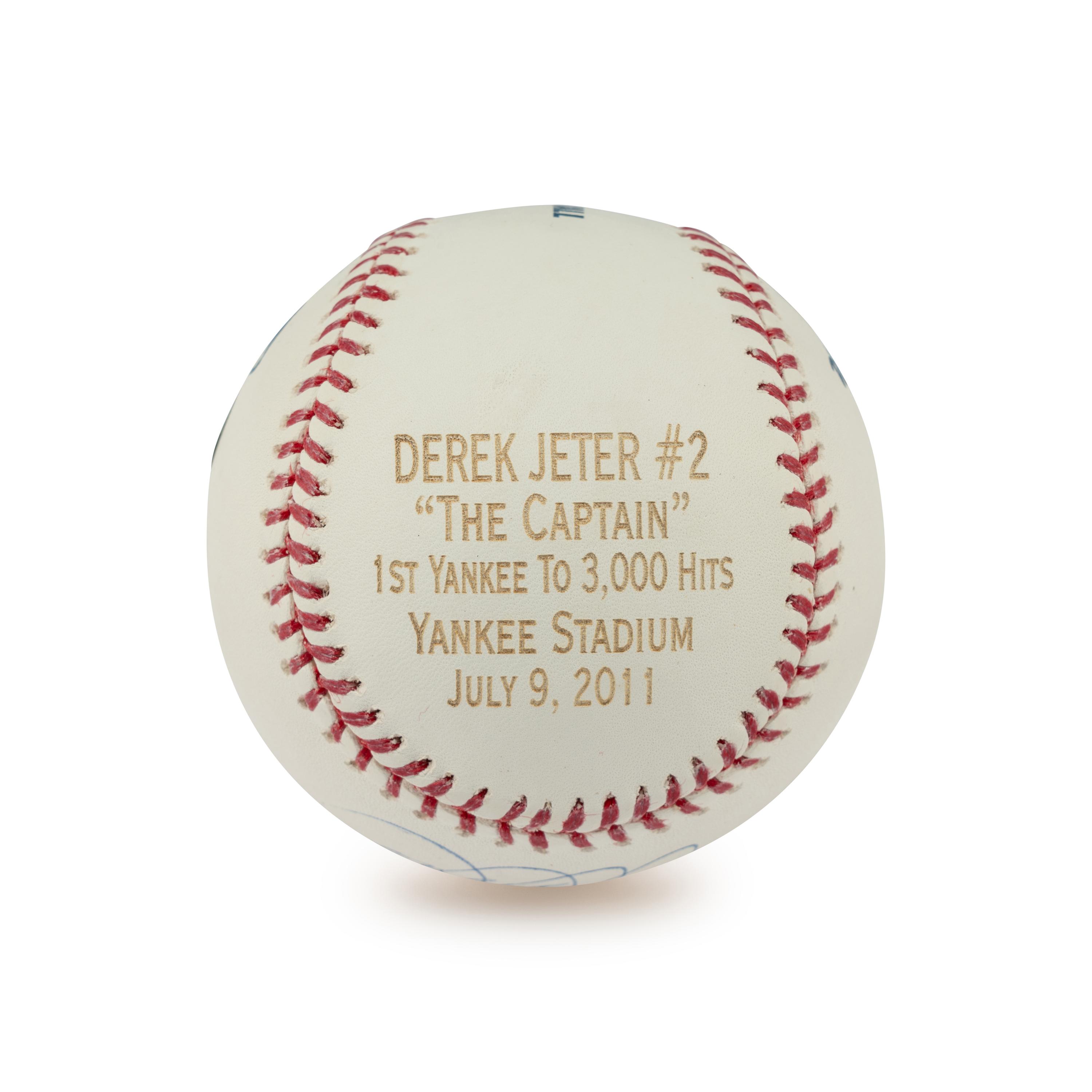 A Derek Jeter Single Signed Autograph 3,000 Hit Baseball (Steiner Hologram)