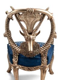 A Pair of Silvered Carved Wood “Fantasy” Armchairs