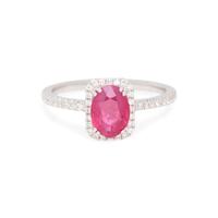 BURMESE RUBY AND DIAMOND RING
