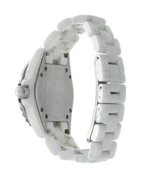 CHANEL, STALINLESS STEEL AND WHITE CERAMIC 'J12' WRISTWATCH