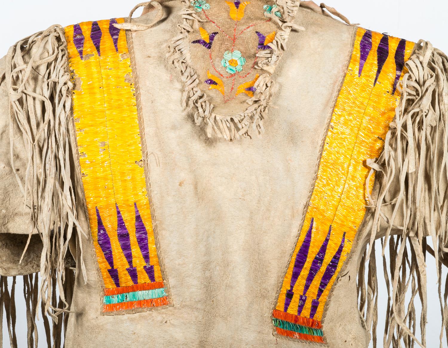 Sioux Quilled Hide Shirt and Leggings