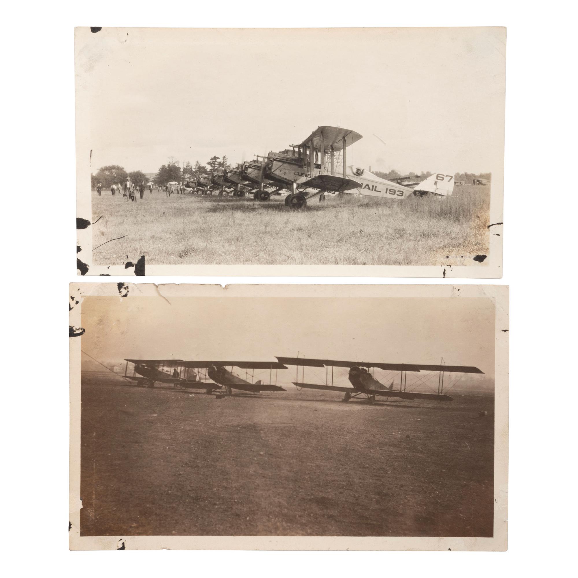 [AVIATION]. A group of early images of airplanes including US Airmail and US Army, comprising: