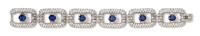 A Platinum, Sapphire and Diamond Bracelet, 37.20 dwts.