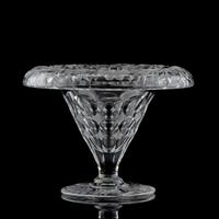 A Tuthill Intaglio-Cut Glass "Bishop's Hat" Bowl
