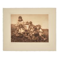 Edward Curtis (American, 1868-1952) — Nunivak Children AND Noatak Kaiaks Plates 688 and 718