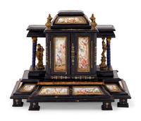 An Austrian Enameled Table Cabinet