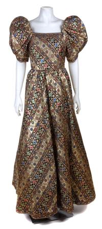 A Leonard Gold Brocade Gown, No size.