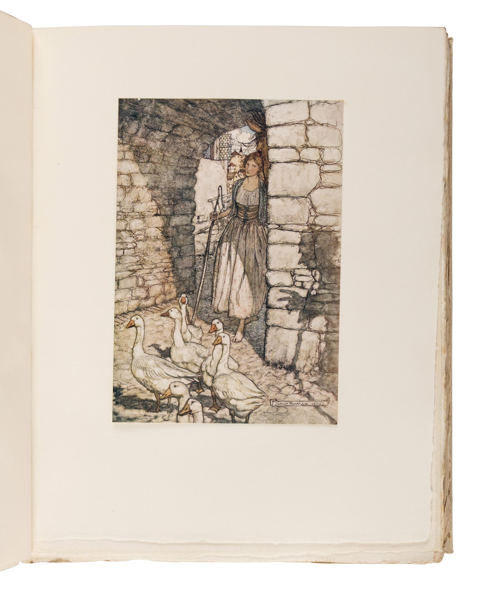 [RACKHAM, Arthur (1867-1939), illustrator]. [GRIMM BROTHERS]. The Fairy Tales of the Brothers Grimm . Mrs. Edgar Lucas, translator. London: Constable & Company Ltd., 1909.
