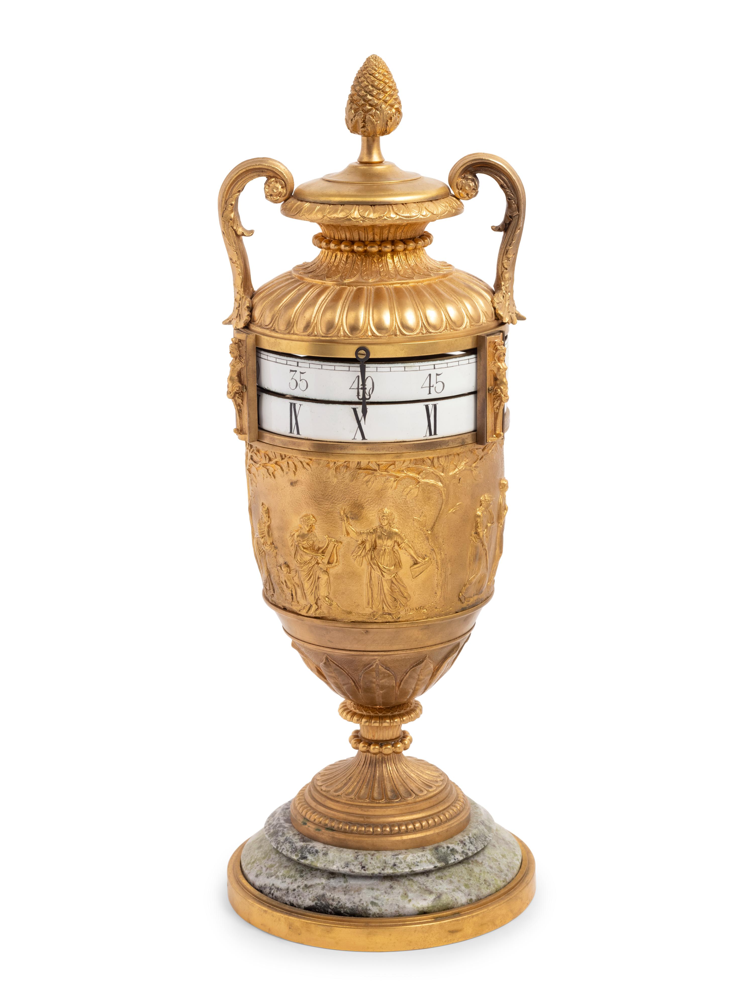 A Louis XVI Style Gilt Bronze Annular Clock