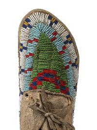 Northern Plains Beaded Hide Moccasins
