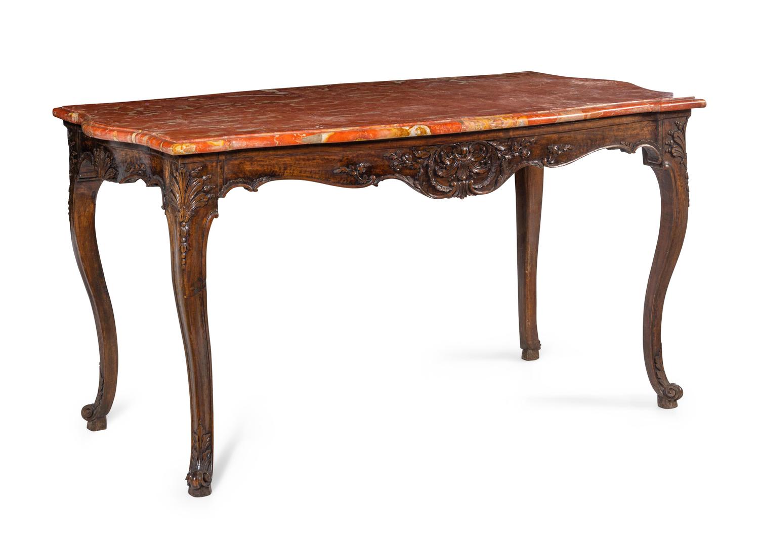 A Louis XV Provincial Style Walnut Center Table