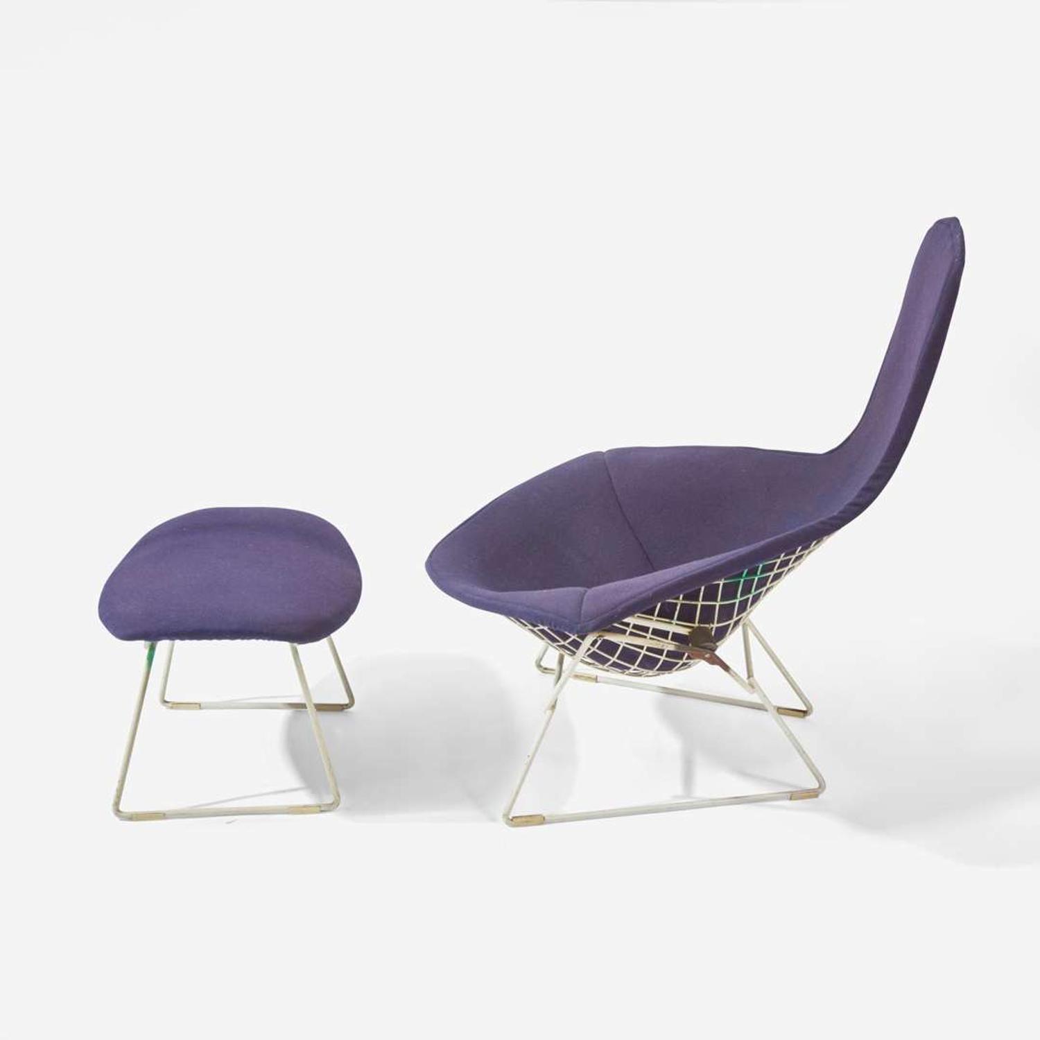 Harry Bertoia (American, 1915-1978) "Bird" Lounge Chair and Ottoman, Knoll Associates, USA, designed 1952, the present lot circa 1950s