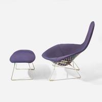 Harry Bertoia (American, 1915-1978) "Bird" Lounge Chair and Ottoman, Knoll Associates, USA, designed 1952, the present lot circa 1950s