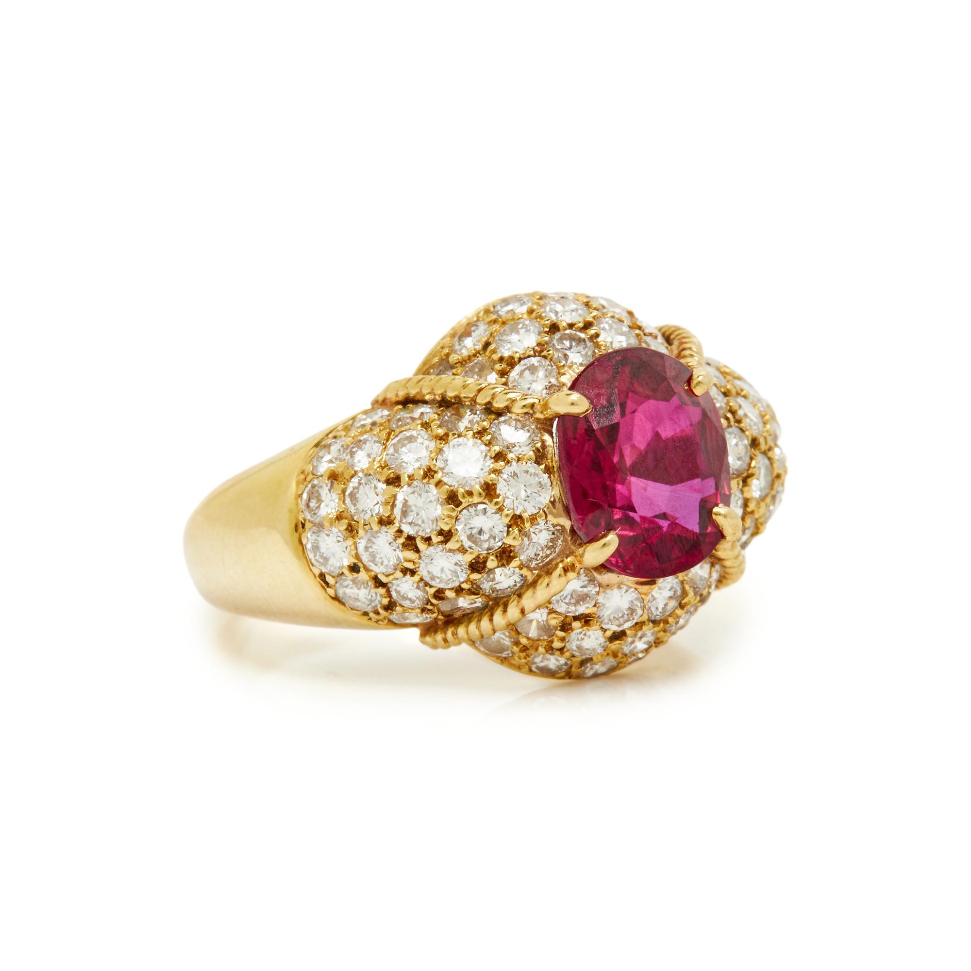 YELLOW GOLD, RUBY, AND DIAMOND RING