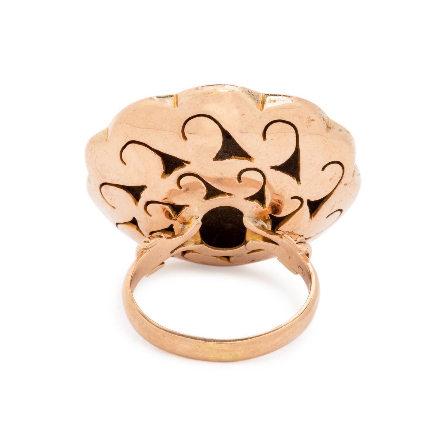 ENAMEL PORTRAIT MINIATURE RING