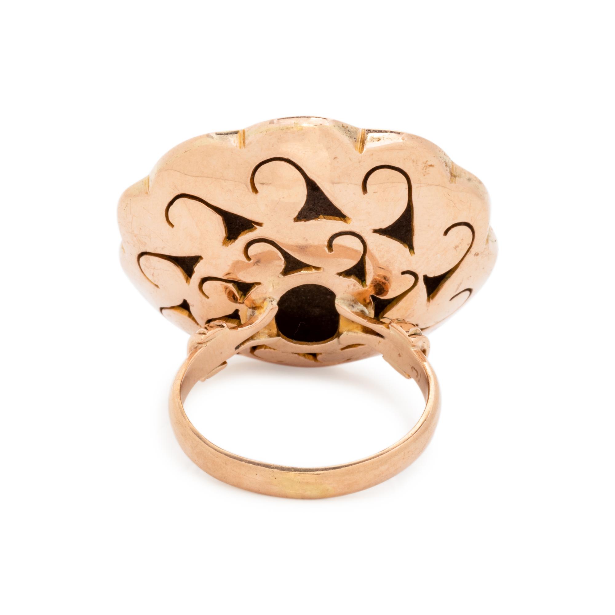 ENAMEL PORTRAIT MINIATURE RING