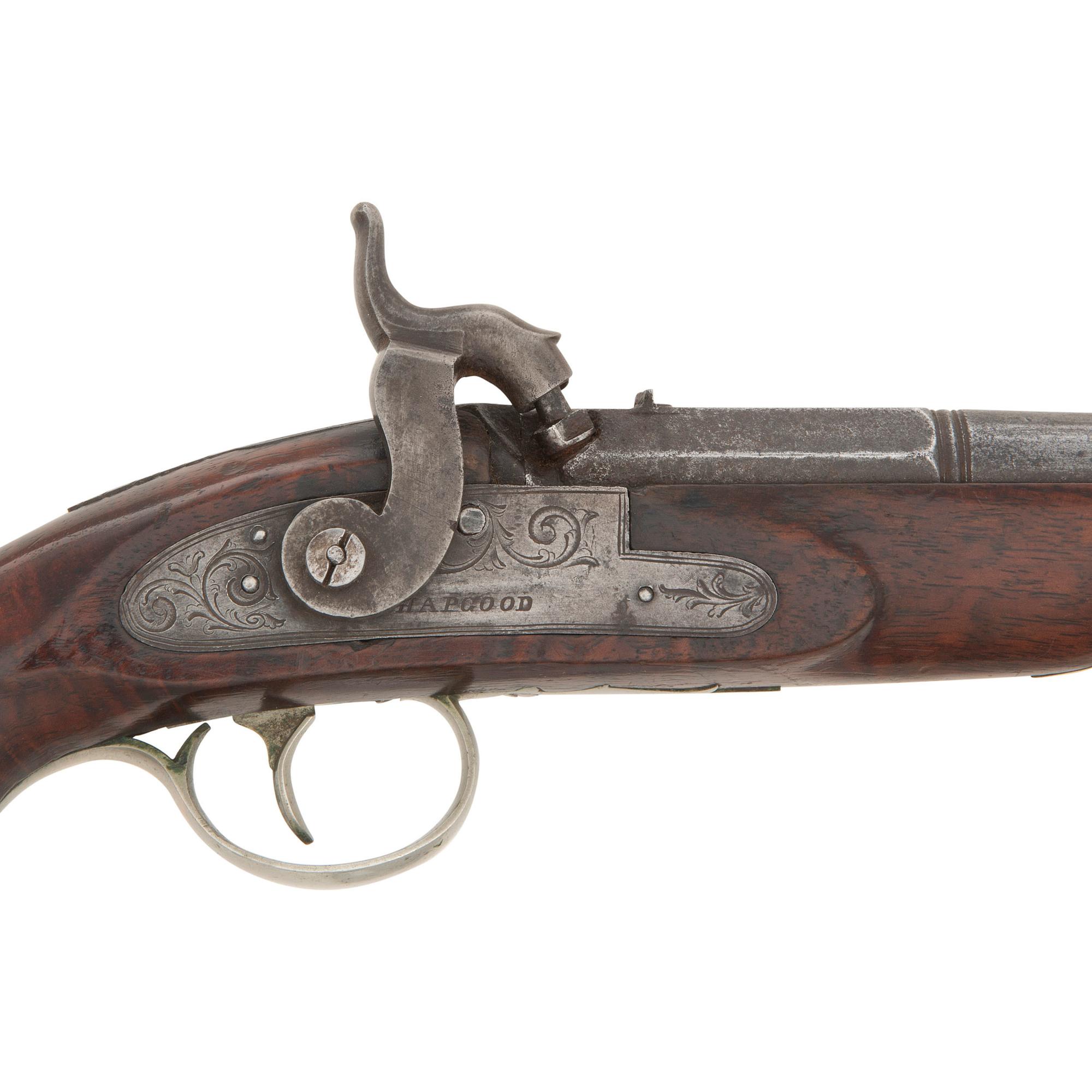 Percussion Coat Pistol by J Hapgood of Massachusetts