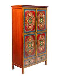 A Tibetan Painted Cabinet